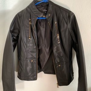 Lulus Peace of Mind vegan leather moto jacket